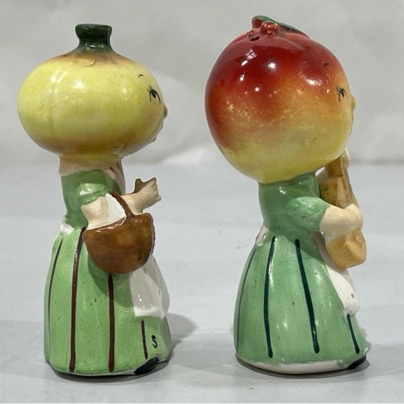 Rare VINTAGE  ANTROPOMORPHIC SALT/PEPPER SHAKERS SET 4" - Picture 5 of 7